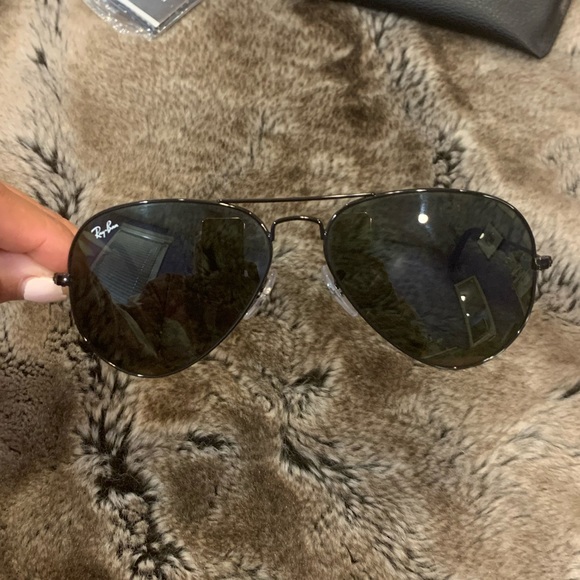 Ray Ban Large Total Black Aviators (not polarized) main image 6